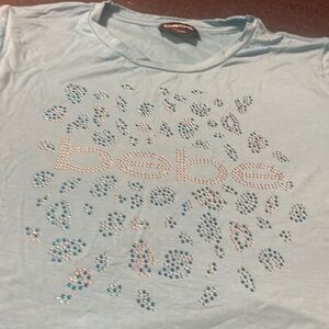 Bebe turquoise shirt short sleeve